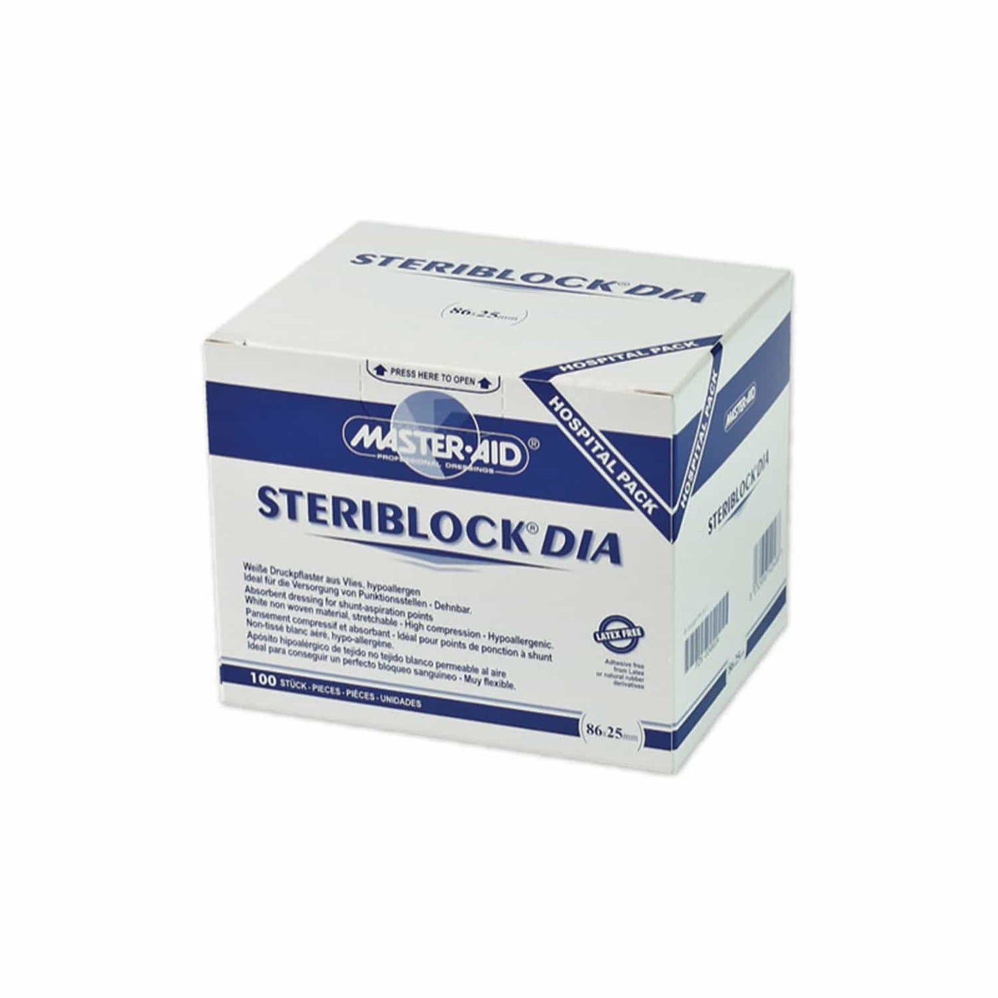 Trusetal STERIBLOCK DIA Pflaster - Saugstarkes Vliespflaster für exsudierende Wundareale - Med-Praxisbedarf