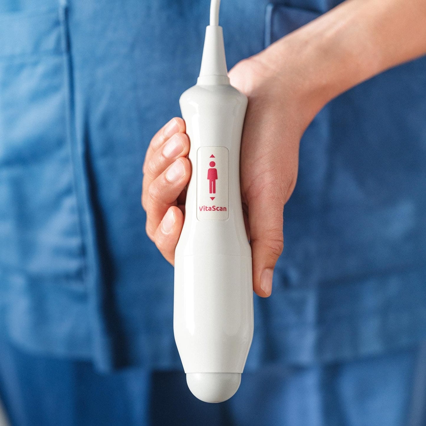 Vitascan LT Blasenscanner - Anwendung des Scanners am Patienten - Med-Praxisbedarf