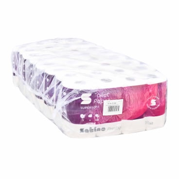 Satino Prestige 3-lagiges Toilettenpapier MT1 - mit dekorativem Präge-Motiv, hochweiß - Med-Praxisbedarf