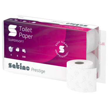 Satino Prestige 4-lagig hochweiß - Toilettenpapier für Klinik und Praxis, MT1-System - Med-Praxisbedarf