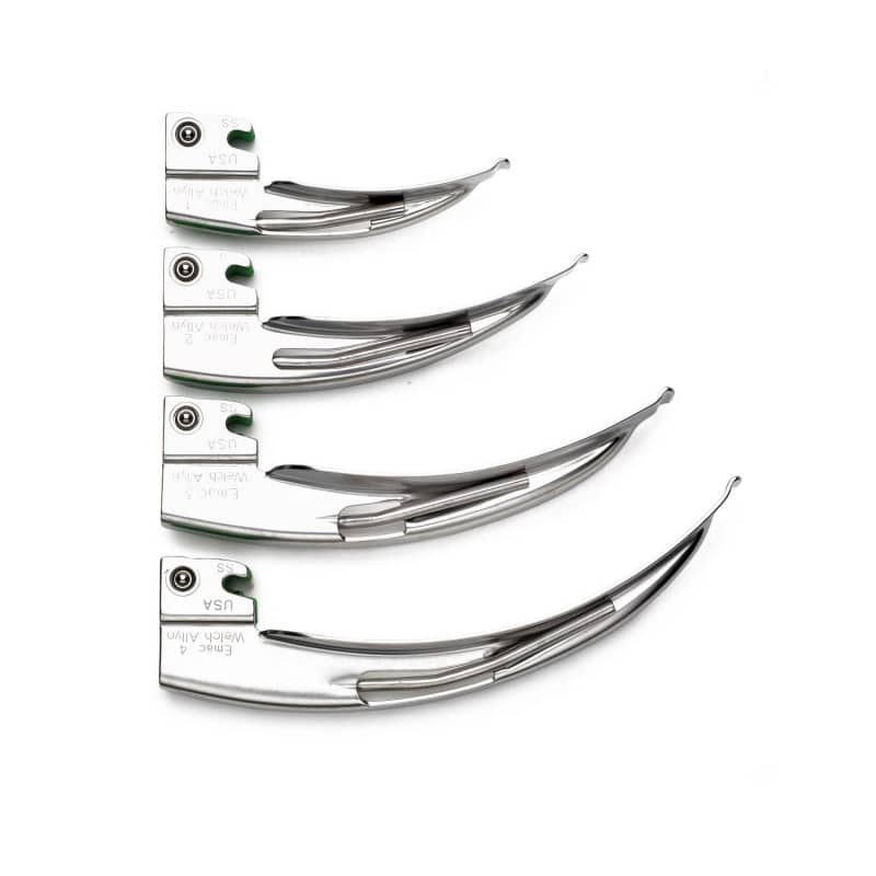 FiberOptik English Macintosh Spatel - langes Intubationsinstrument für Anästhesie und Notfallmedizin - Med-Praxisbedarf