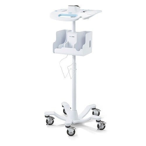 Rollstativ für Connex Vital Signs Monitor - von Welch Allyn mit Ablageflächen für Zubehör - Med-Praxisbedarf
