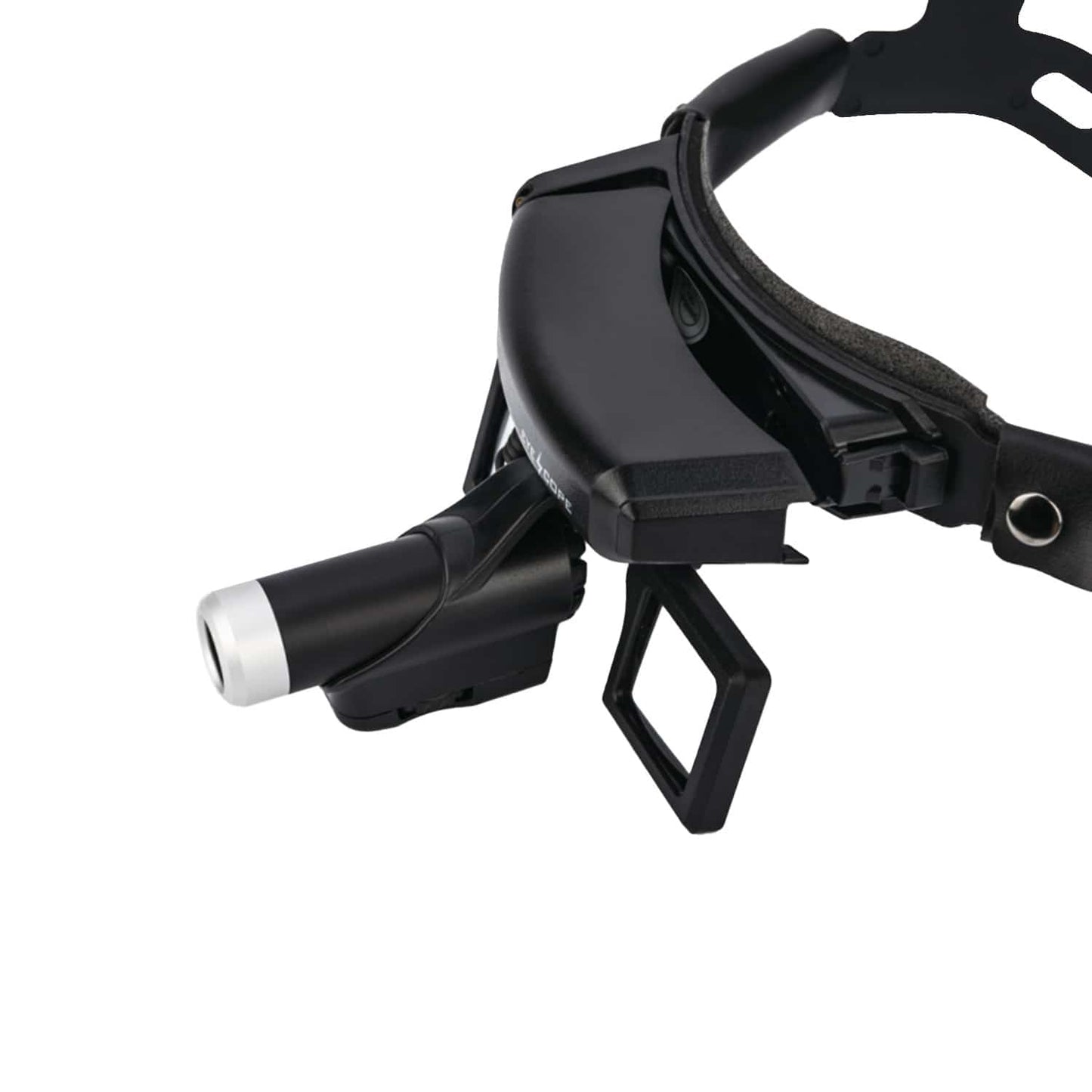 Bistos LED-Stirnlampe BT-410A am Kopf getragen - bietet gebündeltes Licht für klare Sicht bei Behandlungen - Med-Praxisbedarf