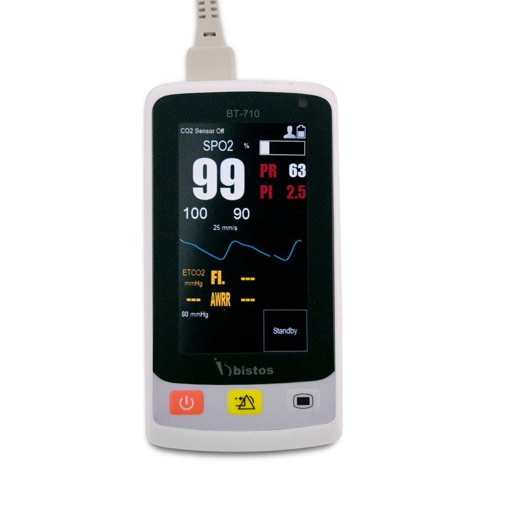 BT-710 Pulsoximeter auf Tisch - Batteriebetrieb mit automatischer Abschaltung - Med-Praxisbedarf