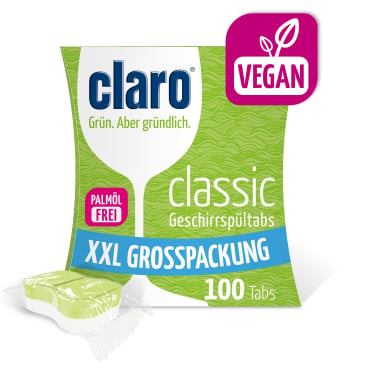 Claro Öko Classic Tabs Spülmaschinentabs - ein Tab pro Spülgang, für medizinische Einrichtungen - Med-Praxisbedarf