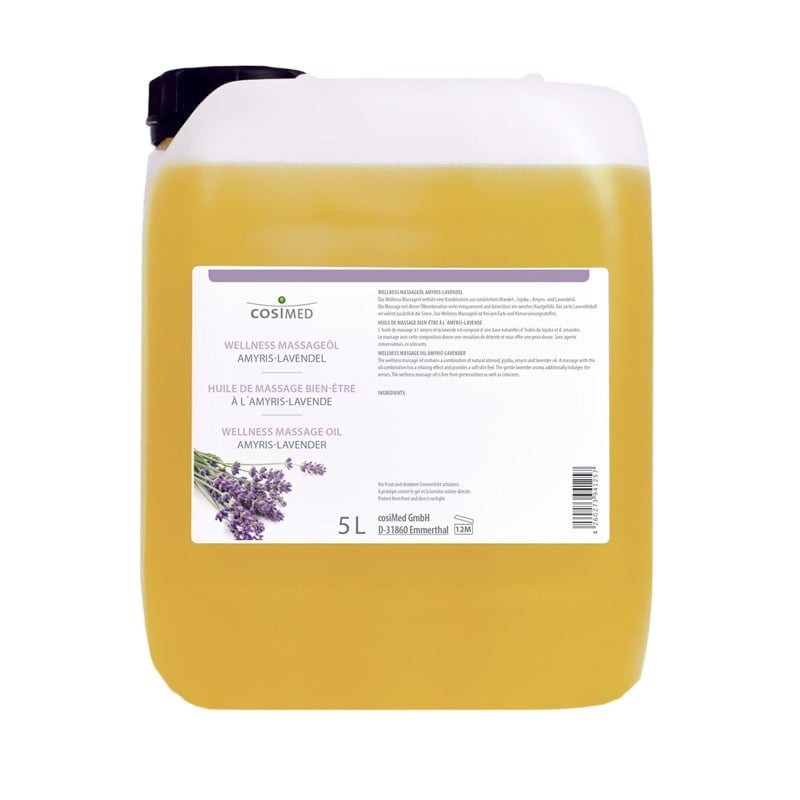 Massageöl Amyris-Lavendel Flasche - frei von Farb- und Konservierungsstoffen - Med-Praxisbedarf