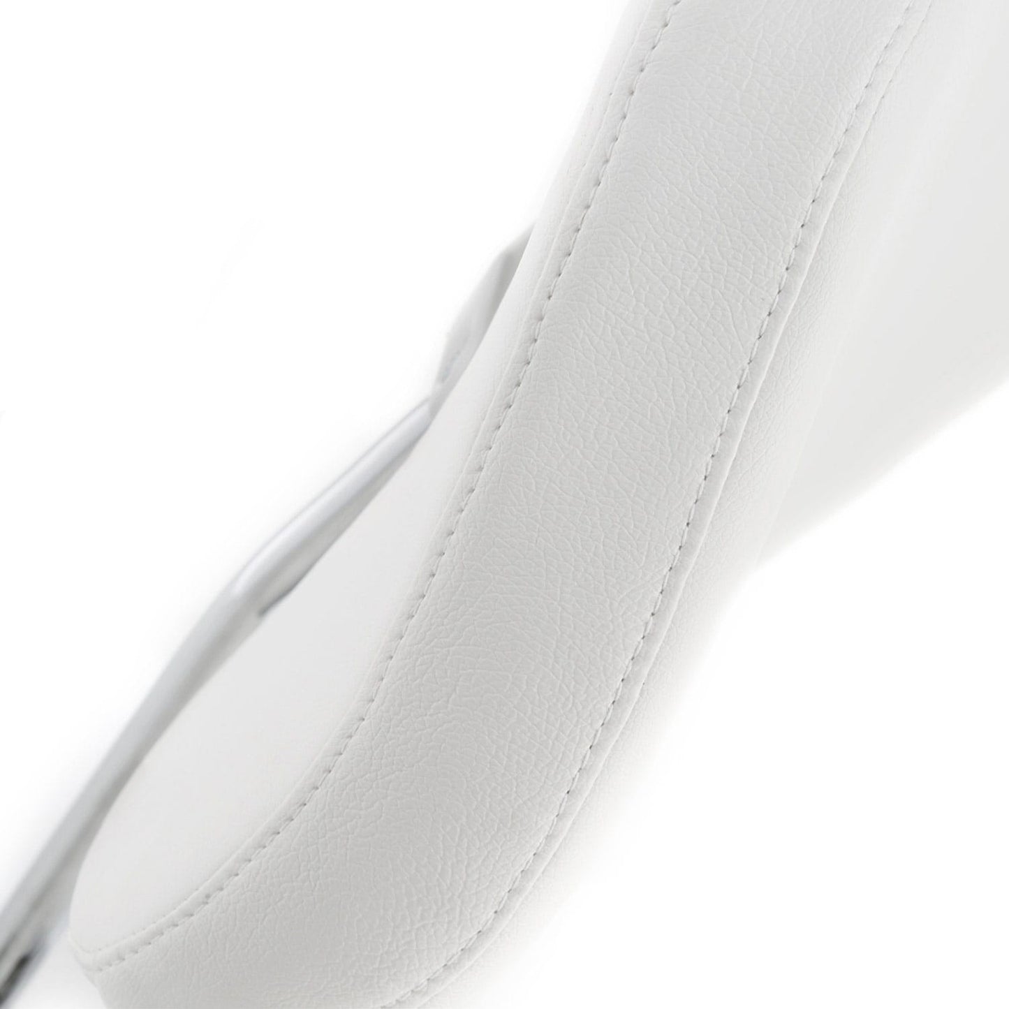 Arbeitsdrehstuhl weiß mit Armlehnen - ergonomischer Stuhl für Pflegeeinrichtungen, Rückenansicht - Med-Praxisbedarf