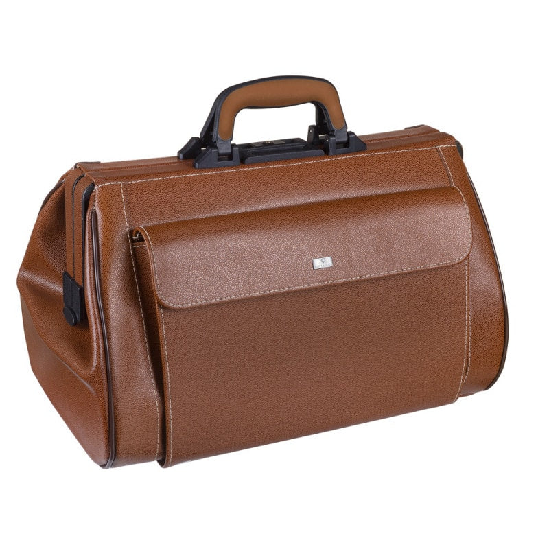 Arzttasche MEDI-LIGHT Leder - braune Doktortasche mit den Maßen 44x25x25 cm - Med-Praxisbedarf