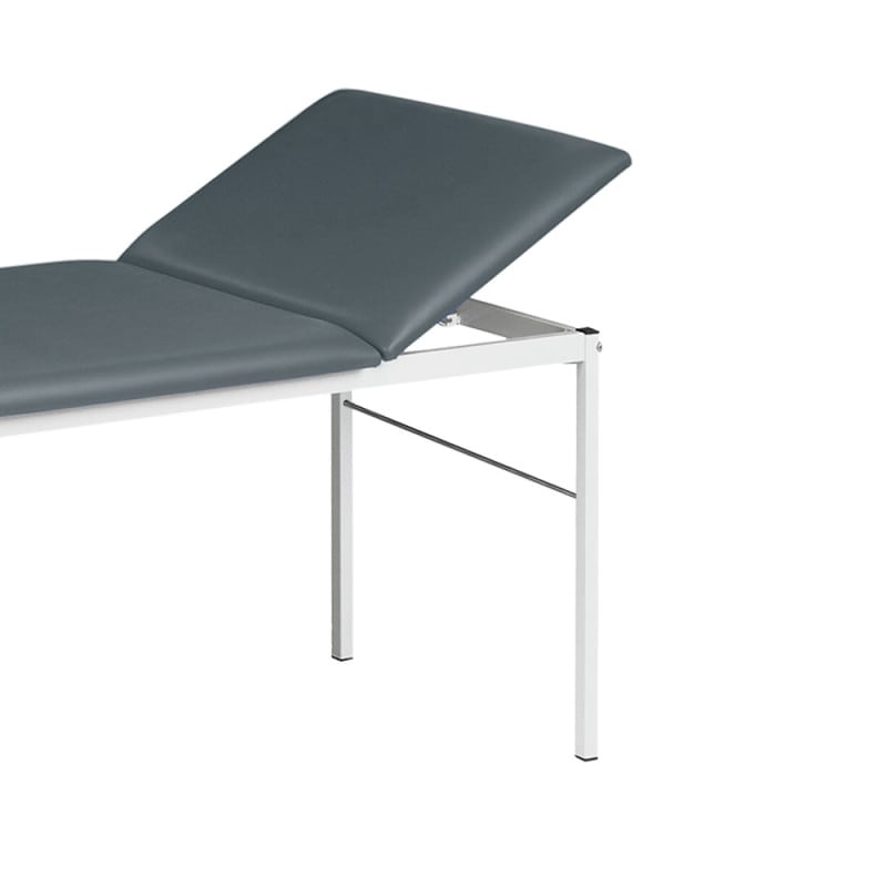 Untersuchungsliege mit verstellbarem Kopfteil - in Beige, winkelverstellbar für Patienten - Med-Praxisbedarf
