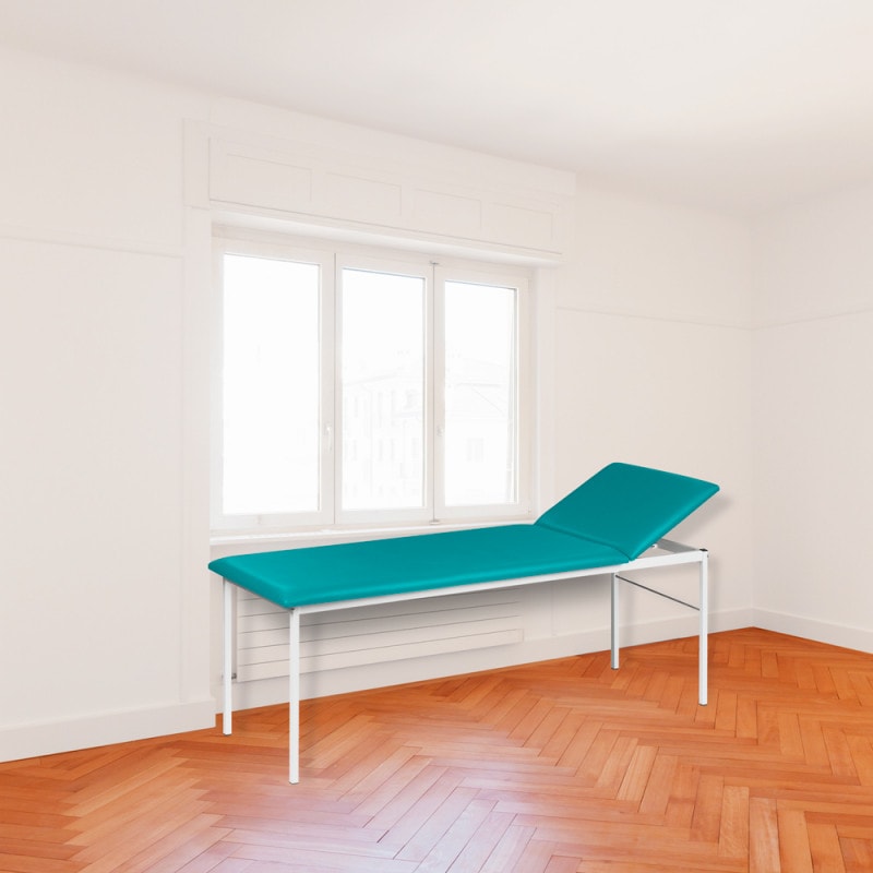 Untersuchungsliege mit verstellbarem Kopfteil - schmale Ausführung für kleine Praxisräume - Med-Praxisbedarf