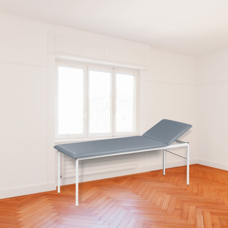 Untersuchungsliege mit verstellbarem Kopfteil - kompakte Maße, ideal für kleine Praxisräume - Med-Praxisbedarf