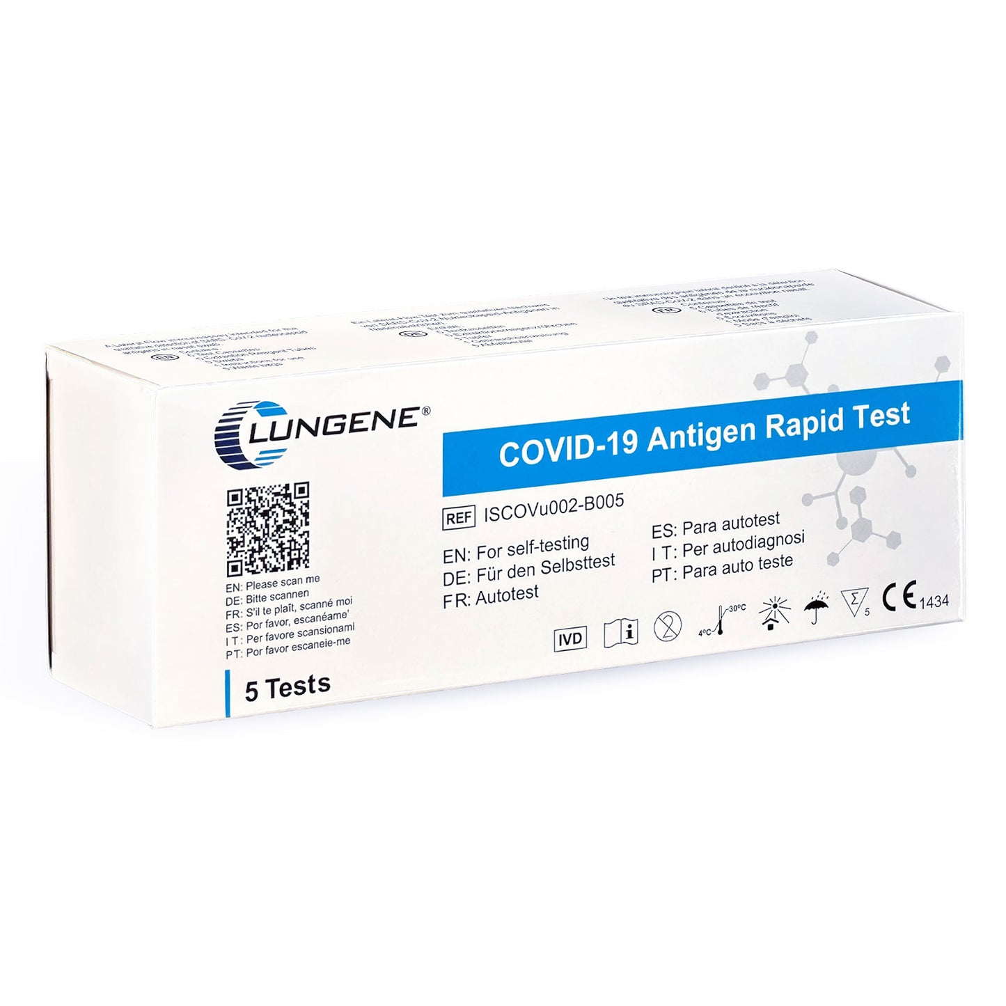 Clungene Corona Schnelltest Einzeltest - Nasaler Abstrich, Ergebnis in 15 Minuten - Med-Praxisbedarf