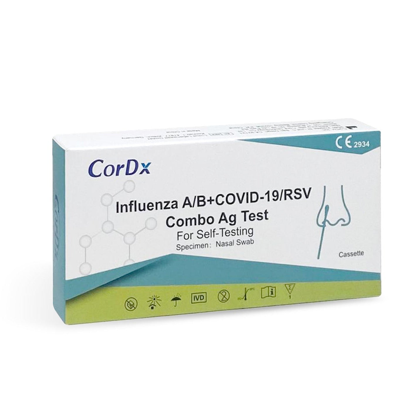4in1 CorDx Kombi Schnelltest - erkennt Covid-19, Influenza A&B und RSV - Med-Praxisbedarf