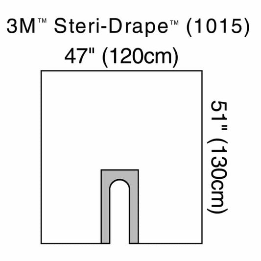 3M Schlitztuch mit Klebezone 120x130 cm - Sterilbarriere für OP-Abdeckung, 1 Klebezone - Med-Praxisbedarf