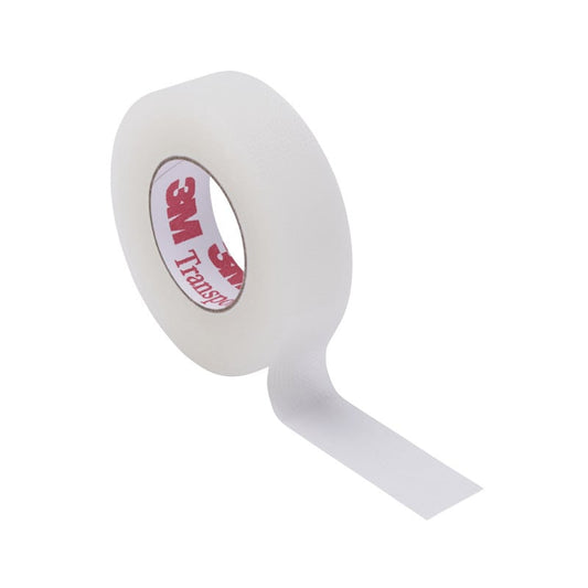 3M Transpore H Fixierpflaster - transparente Klebebandrolle zur sicheren Katheterfixierung - Med-Praxisbedarf
