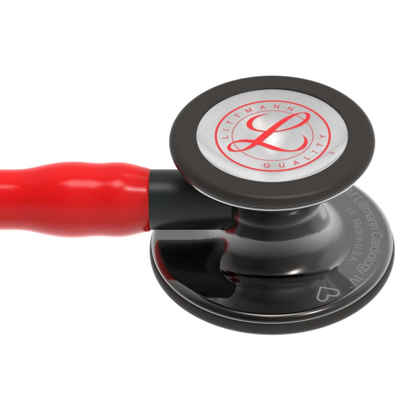 Littmann Cardiology IV Heart-Edition in Rot - Diagnostik-Stethoskop mit speziellem Herzmotiv - Med-Praxisbedarf
