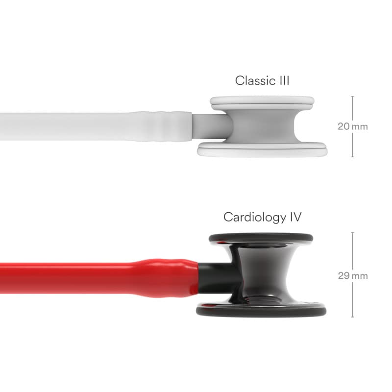 Littmann Cardiology IV Heart-Edition Diagnostik-Stethoskop - Doppelkopf, rote Akzente und Herz-Design - Med-Praxisbedarf