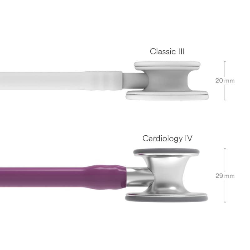 Littmann Cardiology IV Stethoskop - Flexible Schläuche in klassischem Burgunderrot - Med-Praxisbedarf