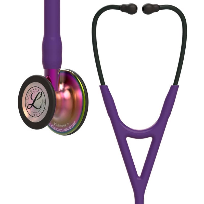 Stethoskop Littmann Cardiology IV - schwarzes Diaphragma und Glocke im Detail - Med-Praxisbedarf