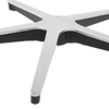 Fußkreuz aus Aluminiumdruckguss, silber/schwarz