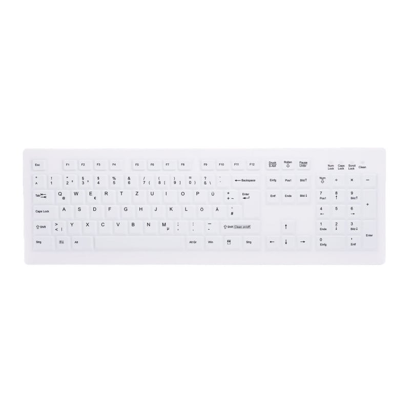 Desinfizierbare Tastatur AK-C8100 von ACTIVE KEY - robuste Medizingerätetastatur, einfach abwischbar - Med-Praxisbedarf