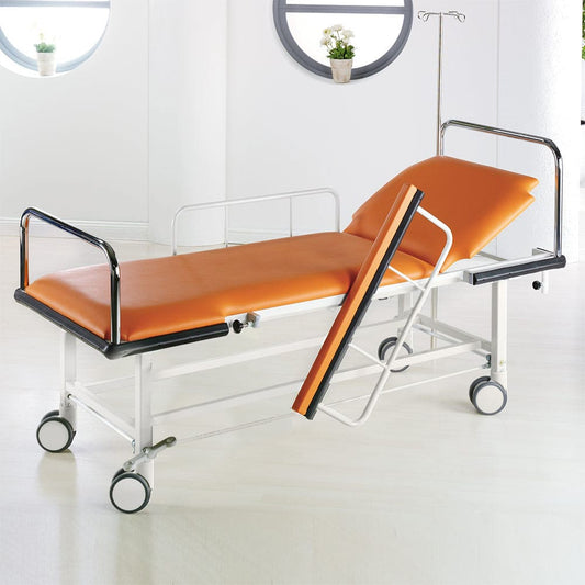 Aufwach- und Transportliege von AGA - für Patiententransport in Klinik und Praxis, blauer Bezug - Med-Praxisbedarf