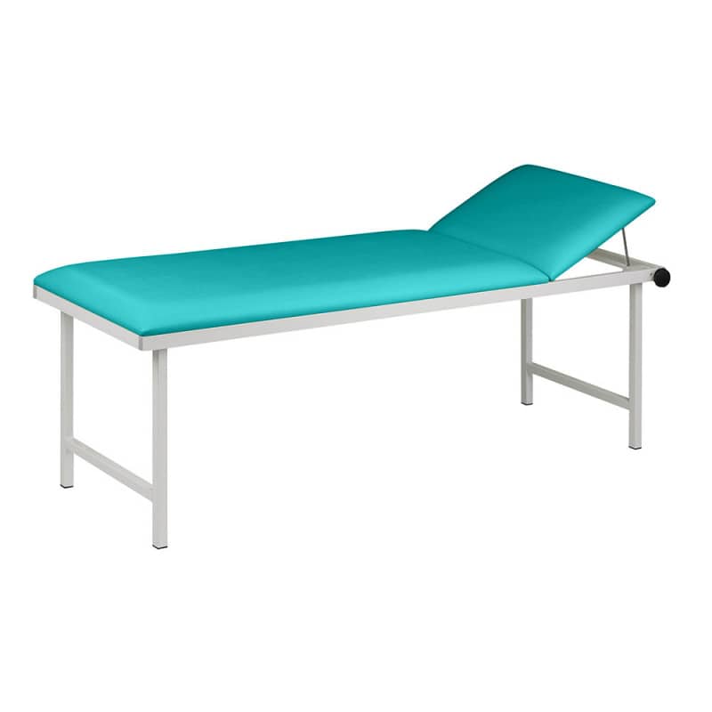 EKG-Liege mit verstellbarem Kopfteil - Breite 80 cm, komfortable Polsterung, Maße 190x80x65 cm - Med-Praxisbedarf