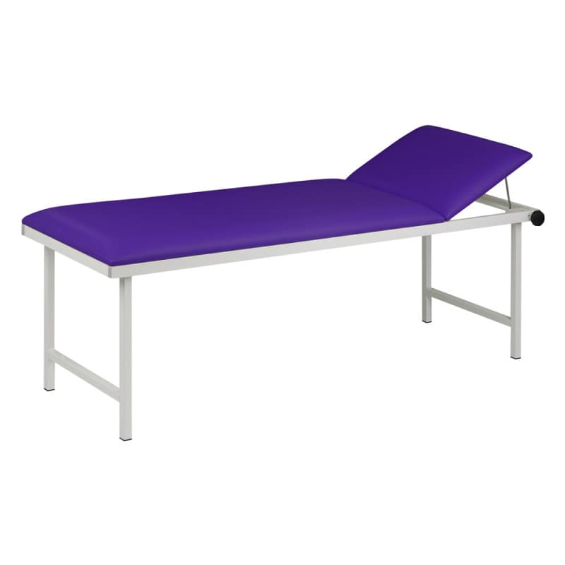 EKG-Liege komfortabel - Verstellbares Kopfende, Polsterung aus Kunstleder, 80 cm breit - Med-Praxisbedarf