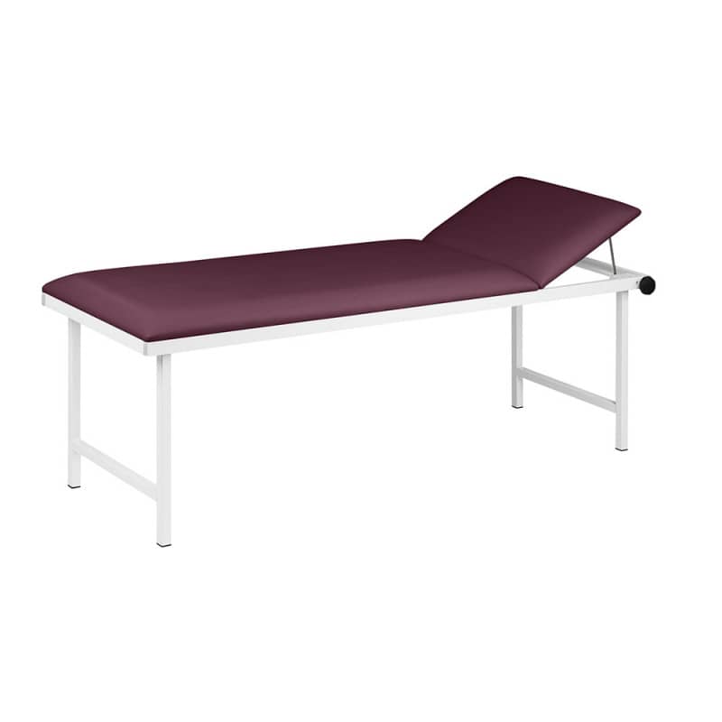 EKG-Liege für die Praxis - mit verstellbarem Kopfteil, Höhe 65 cm, schwarz - Med-Praxisbedarf