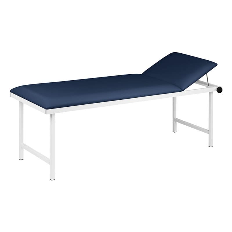 EKG-Liege mit verstellbarem Kopfteil - Breite 80 cm, komfortable Polsterung, grau - Med-Praxisbedarf