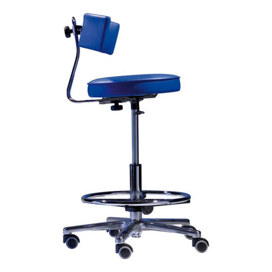 Labordrehstuhl mit Sitzneigung und Fußring - ergonomischer Drehstuhl für das Labor von AGA - Med-Praxisbedarf