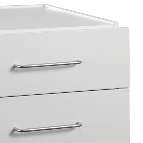 Liegenunterschrank mit moderner Front - Kompakter Medizinschrank aus Holz, weiß - Med-Praxisbedarf