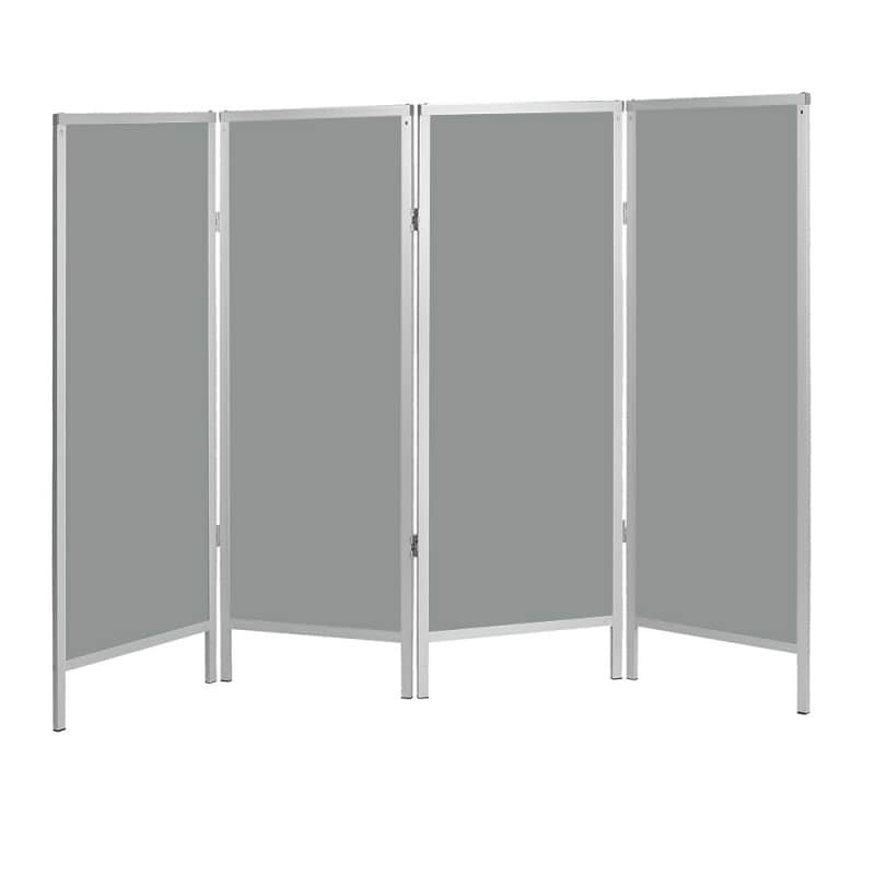 Paravent ohne Rollen - Standmodell mit Stoffbespannung in Blau, 180 cm hoch - Med-Praxisbedarf