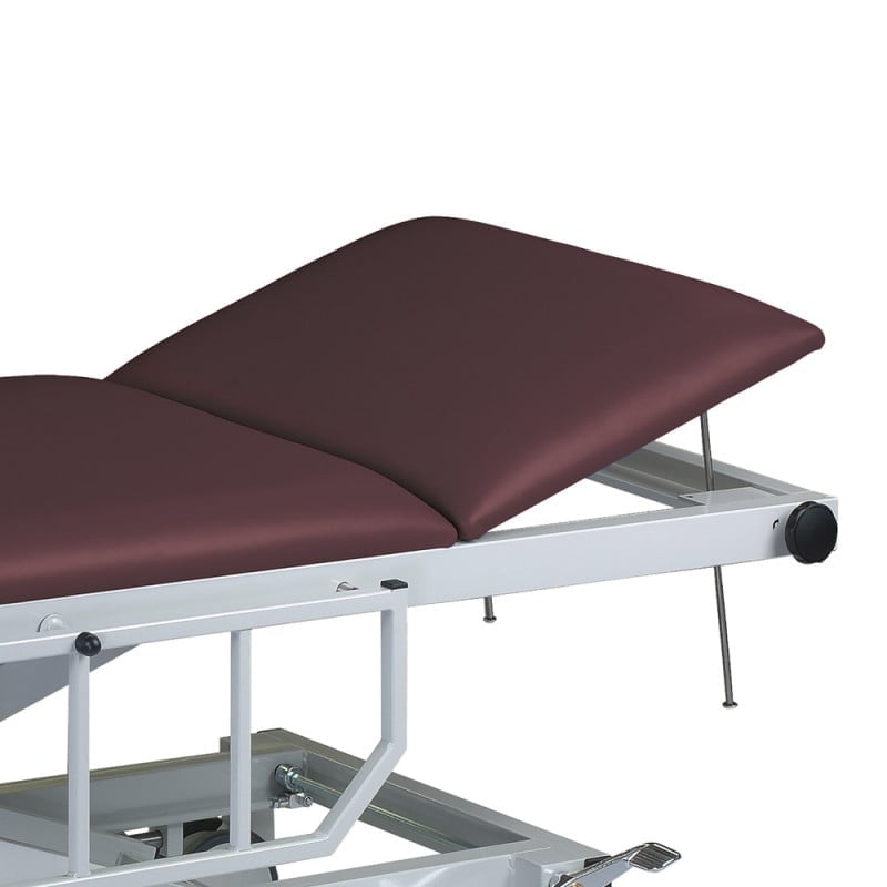 Patiententransportliege in Seitenansicht - stabile Liegefläche und hydraulisches Gestell - Med-Praxisbedarf