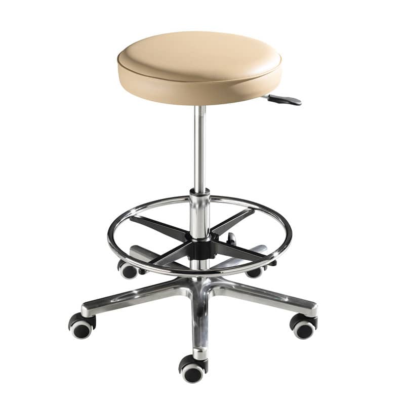 Höhenverstellbarer Praxishocker - maximale Sitzhöhe 70 cm, Gasfeder-Technologie - Med-Praxisbedarf