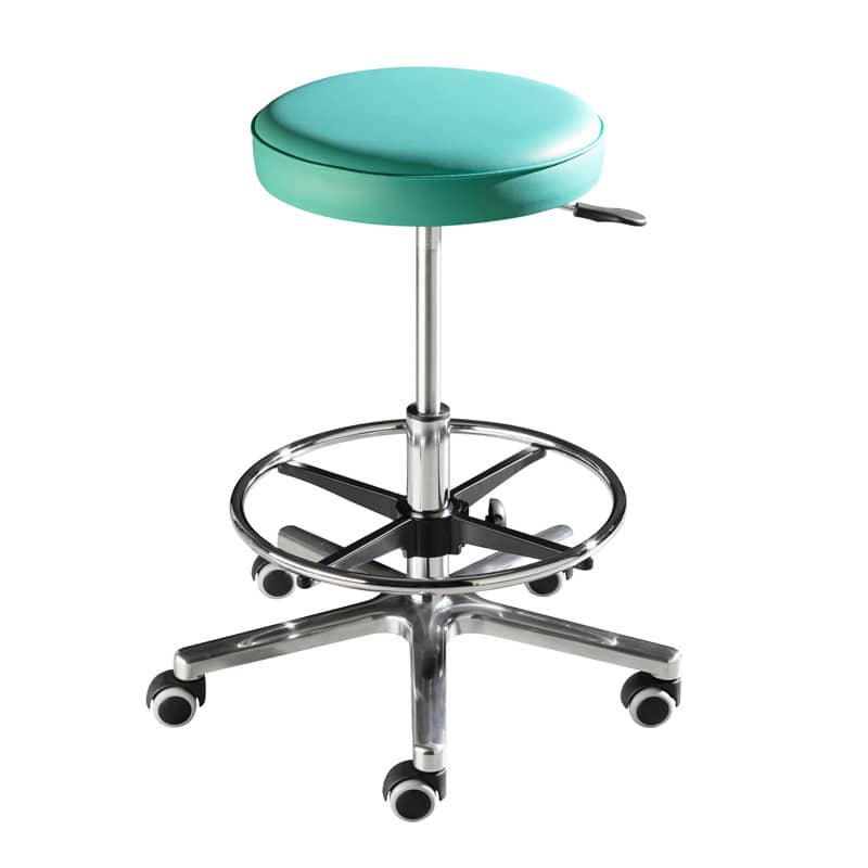 Praxishocker für Großgewachsene - Sitzhöhe 52-70 cm, Gasdruckfeder, schwarzes Gestell - Med-Praxisbedarf