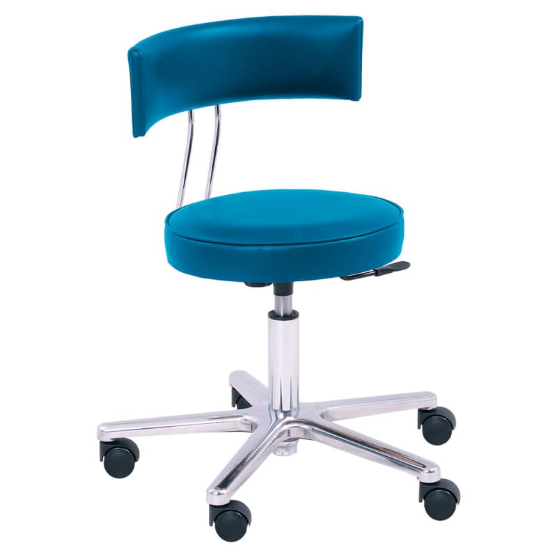 Spezial-Drehstuhl mit Sitzneigung - ergonomische Sitzschale aus leicht zu reinigendem Material - Med-Praxisbedarf