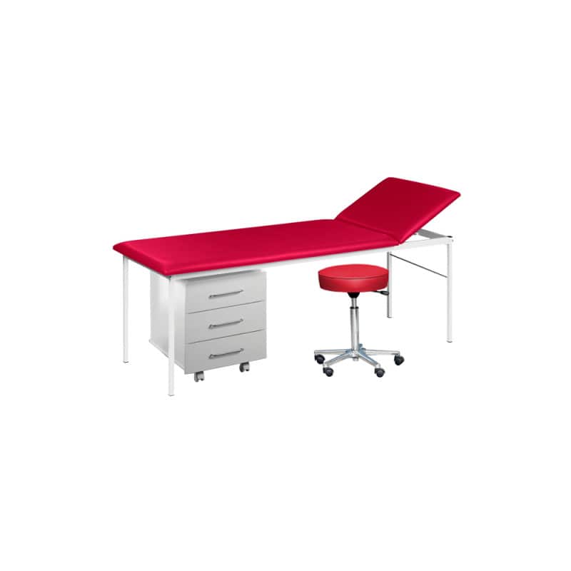Untersuchungsliege Sparangebot - inklusive Ablagetisch und Hocker - Med-Praxisbedarf