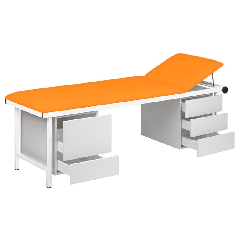 Untersuchungsliege mit Unterschränken - funktionale Behandlungsliege, Platz sparendes Design - Med-Praxisbedarf