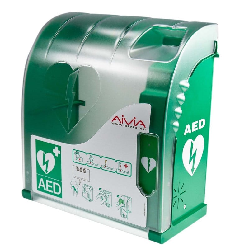 AIVIA 200 Wandschrank für Defibrillatoren - robuster und stoßsicherer Schrank für Kliniken - Med-Praxisbedarf