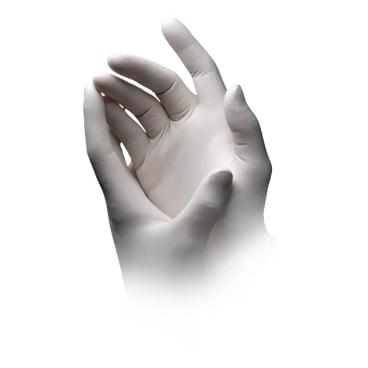 Latexhandschuhe BASIC-PLUS für Arztpraxen - weiß, puderfrei, Einmalhandschuhe - Med-Praxisbedarf