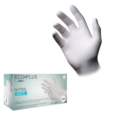 Weiße Nitrilhandschuhe ungepudert - Praktische Handschuh-Box für Arztpraxis und Klinik - Med-Praxisbedarf