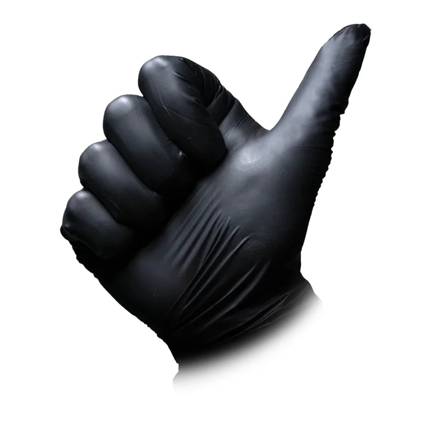 Einmalhandschuhe schwarz Nitril - MED-COMFORT Handschuhe mit guter Griffigkeit - Med-Praxisbedarf