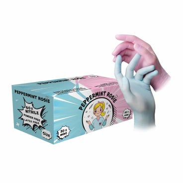 Nitrilhandschuhe Peppermint Rosie - farbmix, puderfrei für den täglichen medizinischen Einsatz - Med-Praxisbedarf