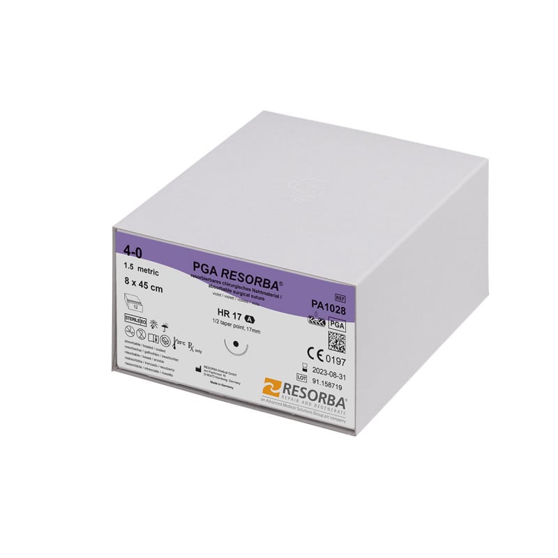 PGA Resorba Nahtmaterial - chirurgisches Nahrmaterial auf Spule, violett - Med-Praxisbedarf