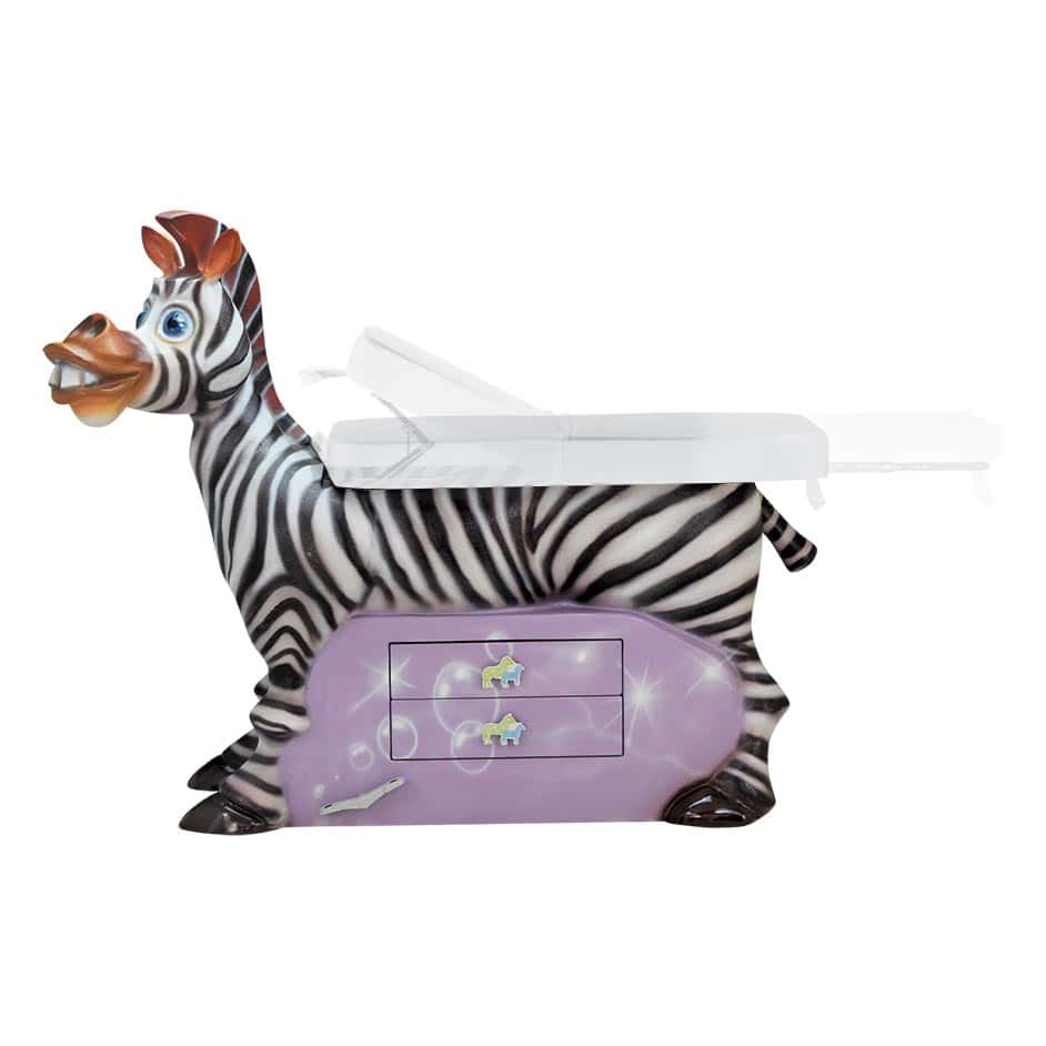 Kinder-Untersuchungstisch Zebra Design - buntes, entspannendes Möbel für kleine Patienten - Med-Praxisbedarf
