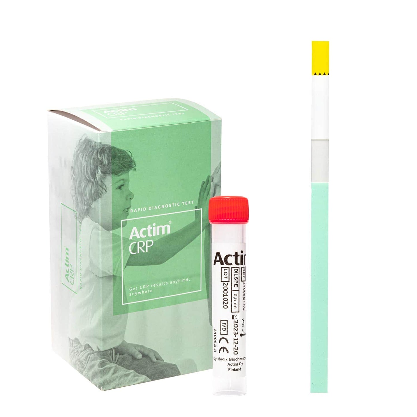 Actim CRP Test Einzelpackung - Schnelltest für kapilläres oder venöses Vollblut - Med-Praxisbedarf