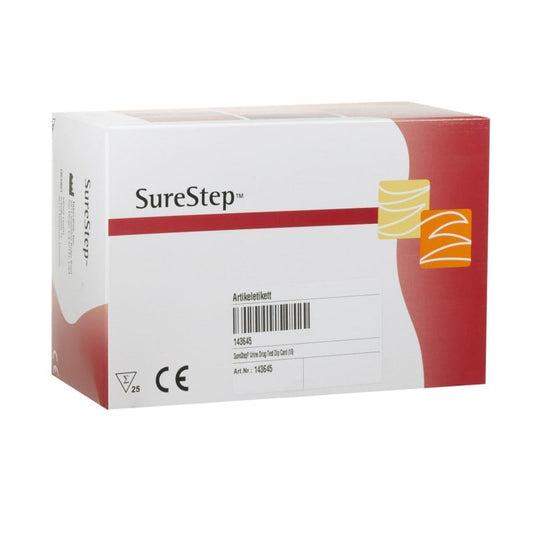 SureStep™ 10-Panel Urin-Drogentest Dip Card - zuverlässiger Test für medizinische Einrichtungen - Med-Praxisbedarf