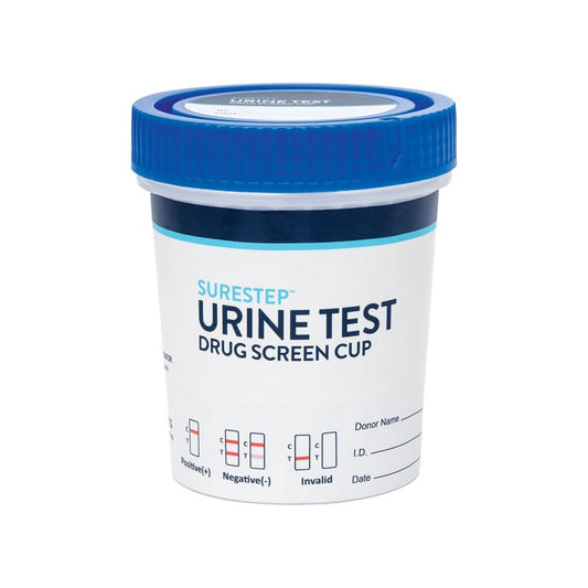 SureStep™ Urin-Drogentest Becher für 11 Substanzen - praktischer All-in-One-Screening-Cup von Abbott - Med-Praxisbedarf