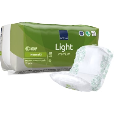 ABENA Light Premium Inkontinenzeinlage Normal 2 - für leichte bis mittlere Blasenschwäche mit Fixierstreifen - Med-Praxisb...